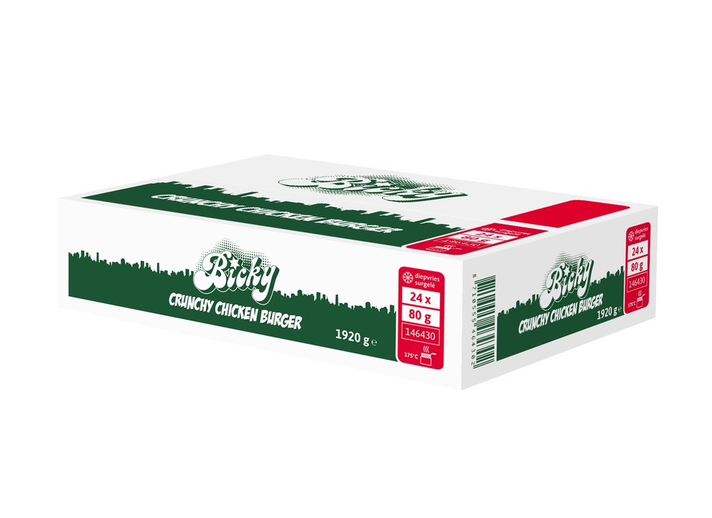 Bicky Crunchy Chicken Burger 24 x 80 gr