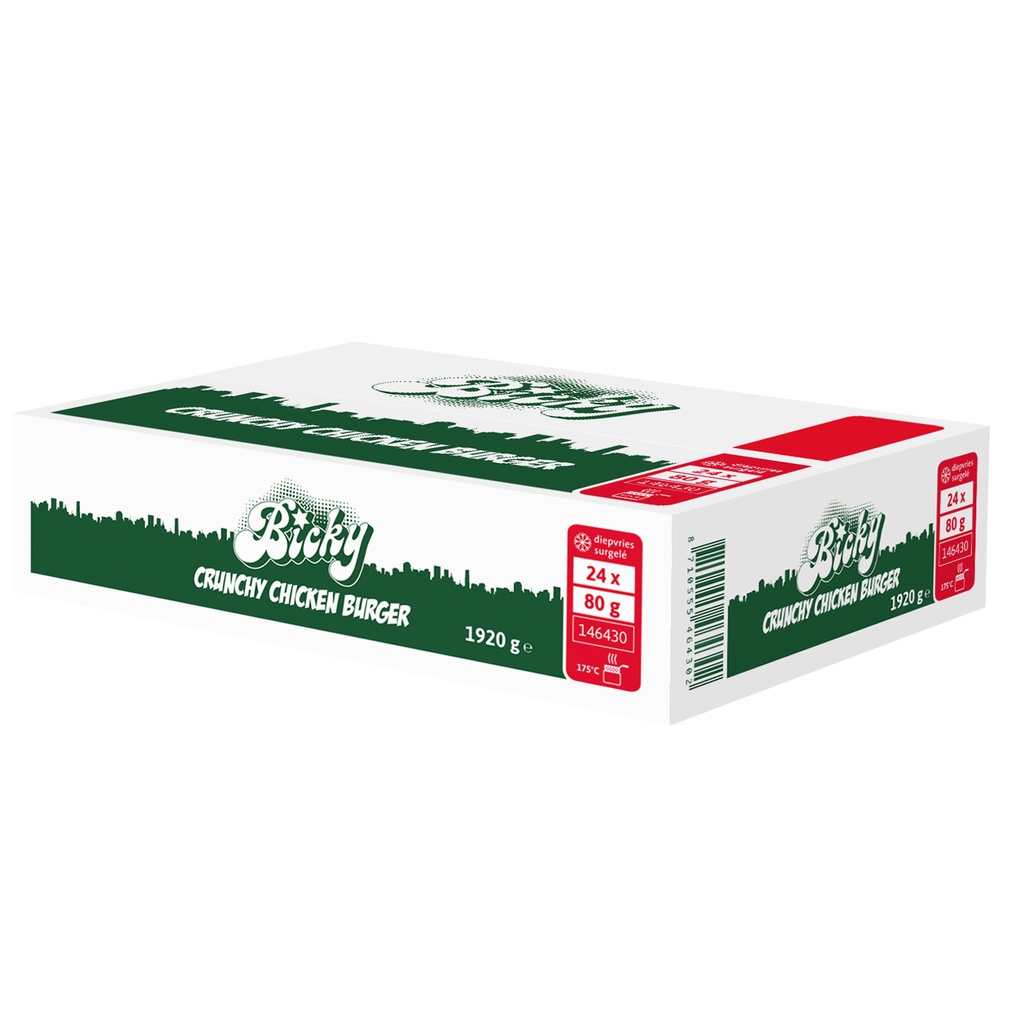 Bicky Crunchy Chicken Burger 24 x 80 gr