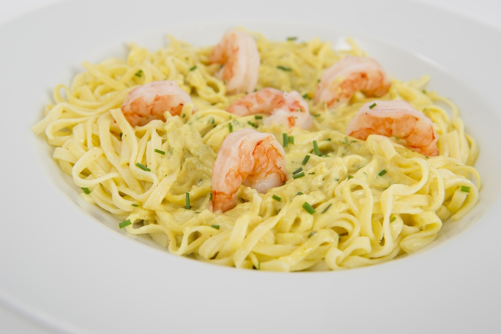 Tagliatelli Met Scampi Curry Saus Noyez 600 gr