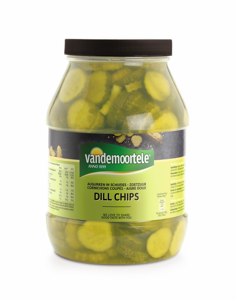 Augurken Schijfjes Dill Chips Vandemoortele 2,4 L