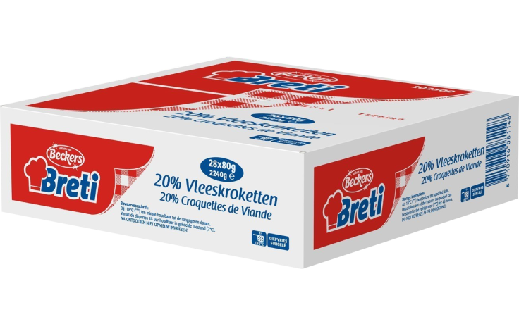 Vleeskroket 20% Beckers 28 x 80 gr