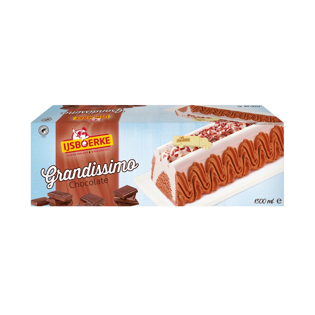 Grandissimo Vanille/Chocolade Ijsboerke 1500ml