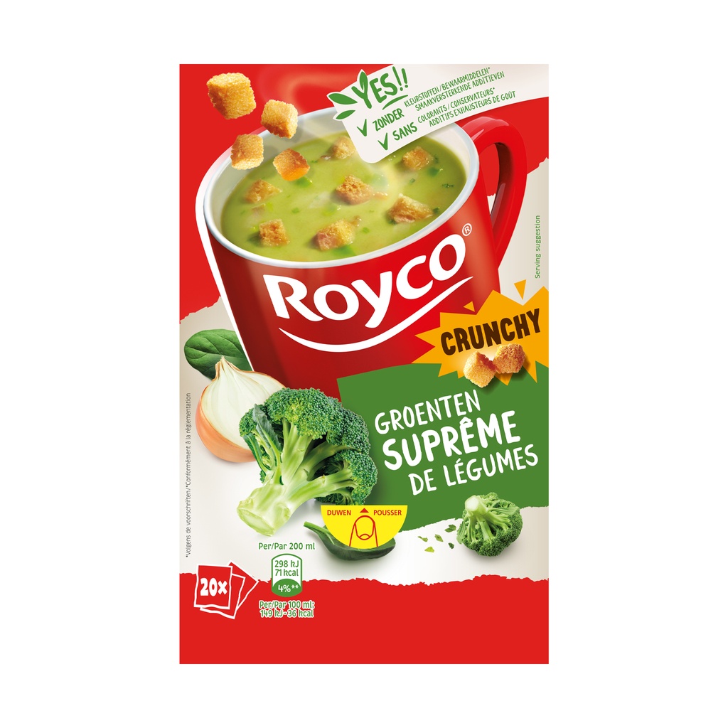 Royco Minute Soup Supreme Groenten Crunchy 20 st
