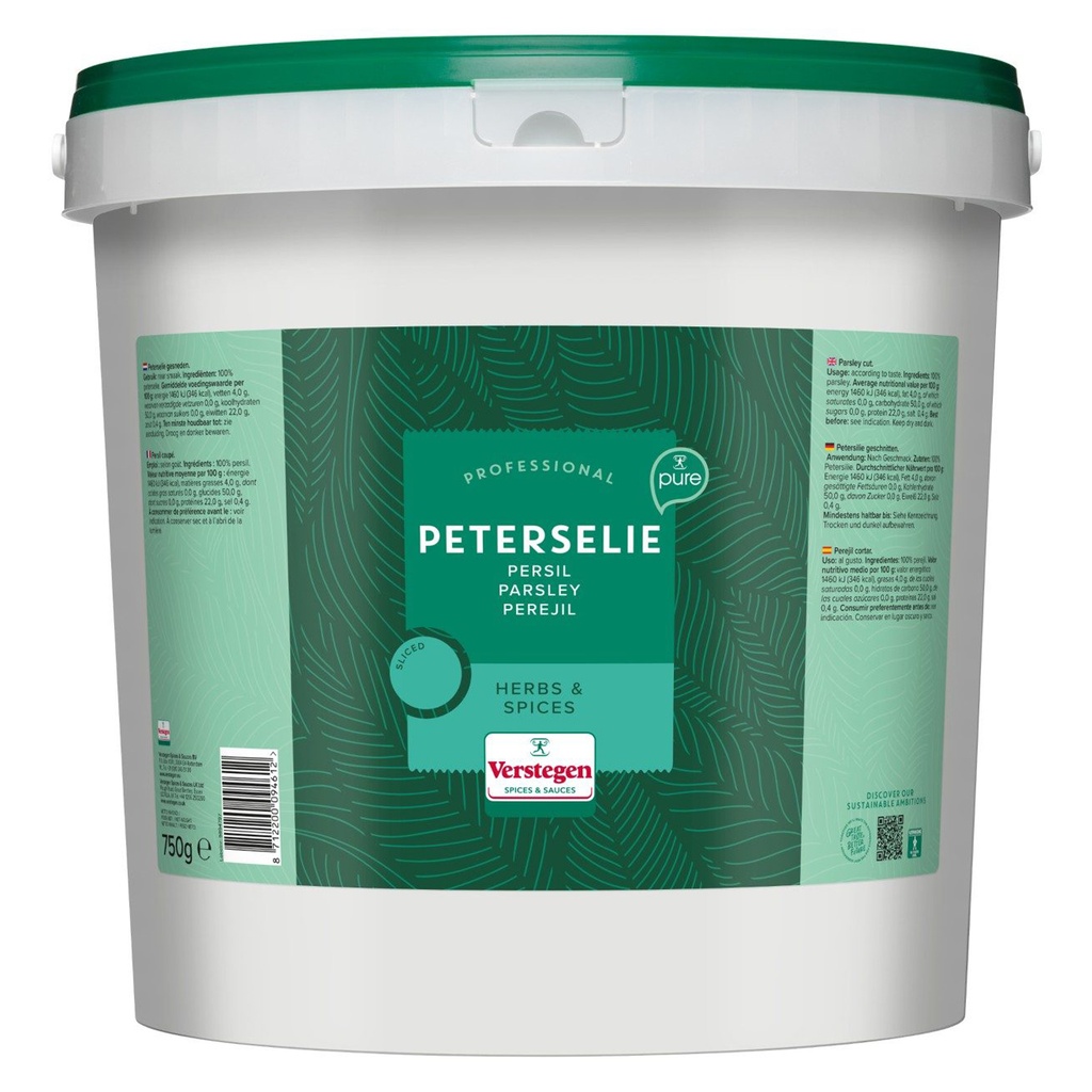 Peterselie Gesneden Verstegen Emmer 750 gr