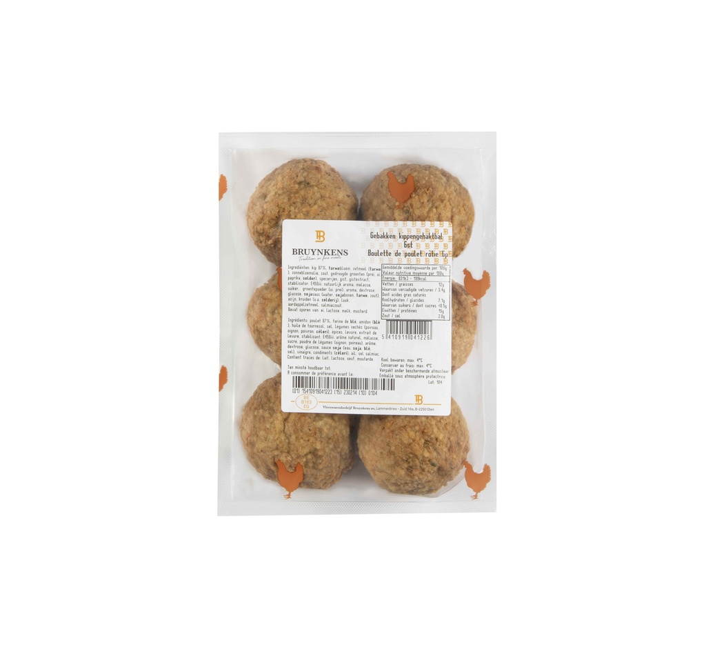 Gehaktbal Kip Gebakken Bruynkens 6x100 gr