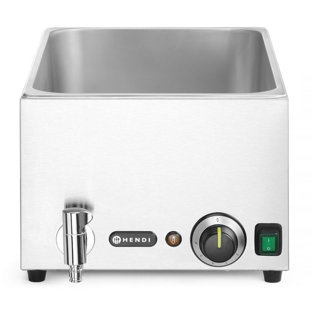 238912 Bain Marie Kitchen Line met Wateraftapkraan Hendi 150 mm