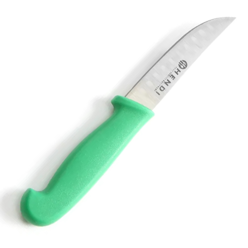 842218 Couteau universel court 90 mm mance en pp vert Hendi