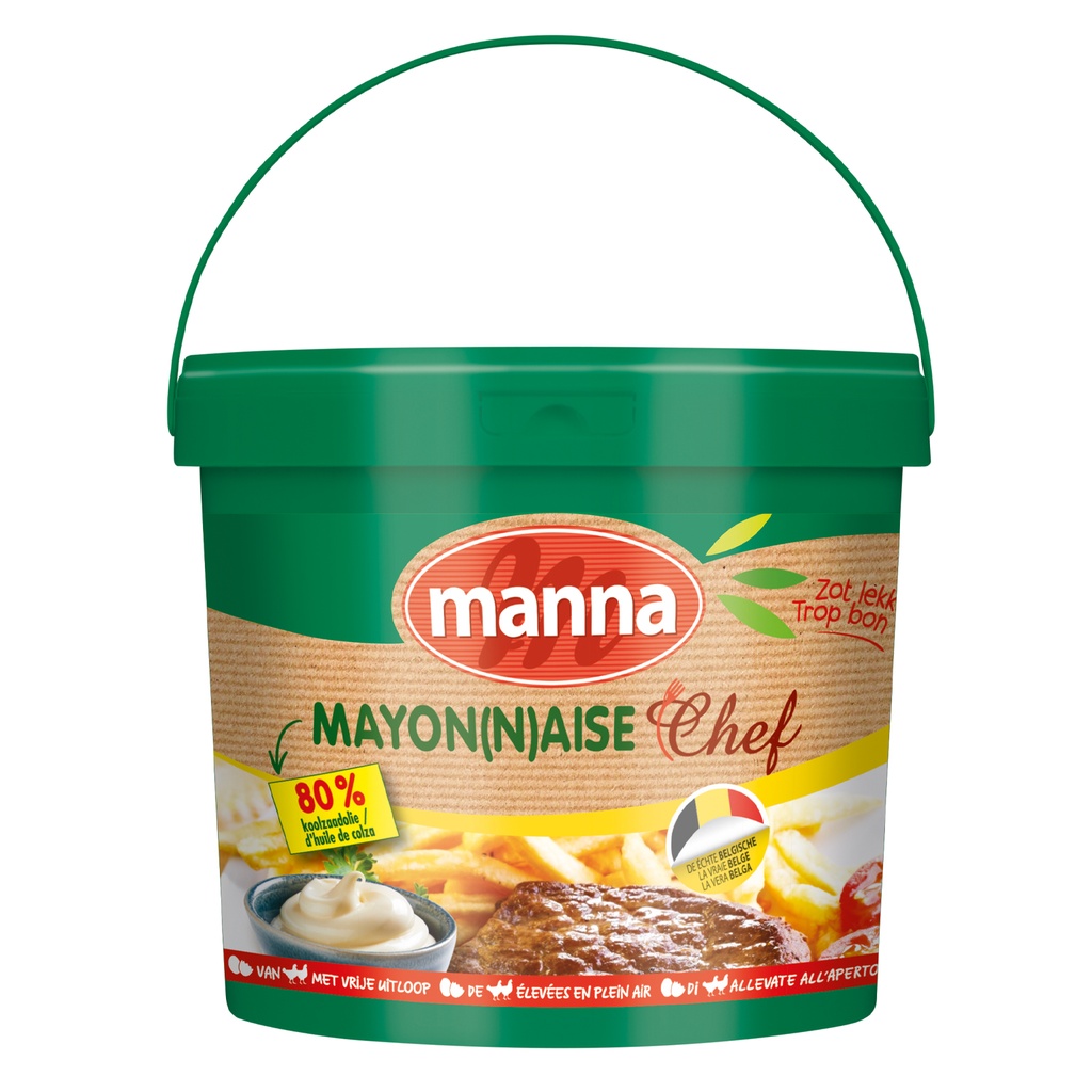 Mayonaise Chef 80%  Koolzaad Manna Emmer 10 L