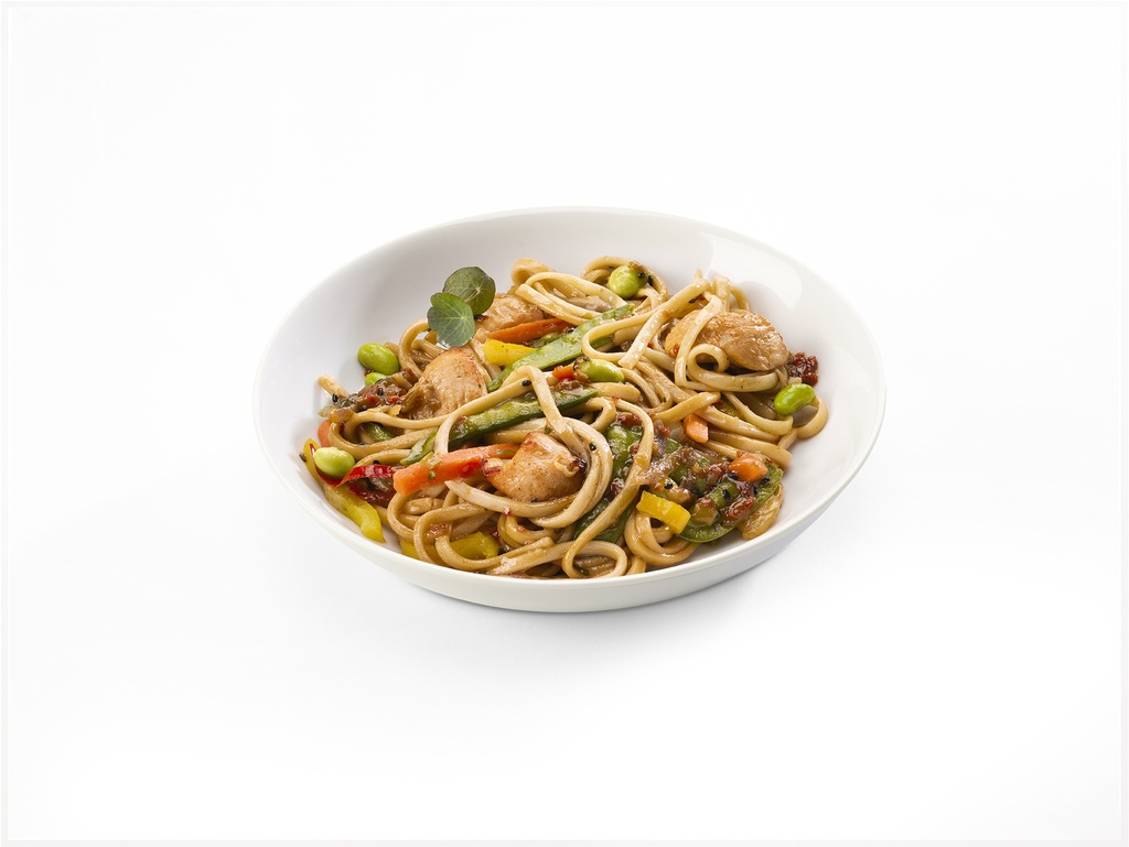 Noodles Kip Pittige Sojasaus Groentemix Deli Meal 500 gr