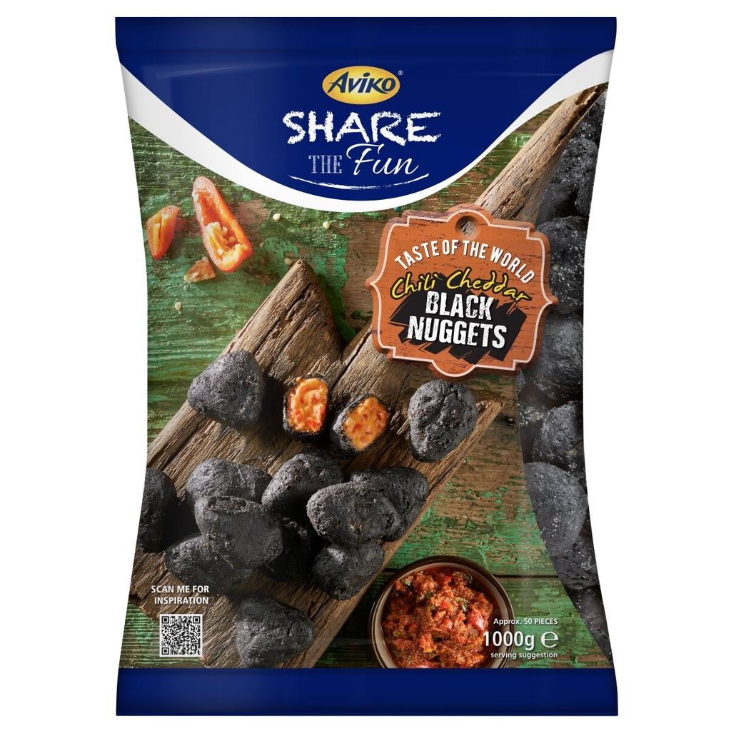 Chili Cheddar Black Nuggets Aviko 1kg