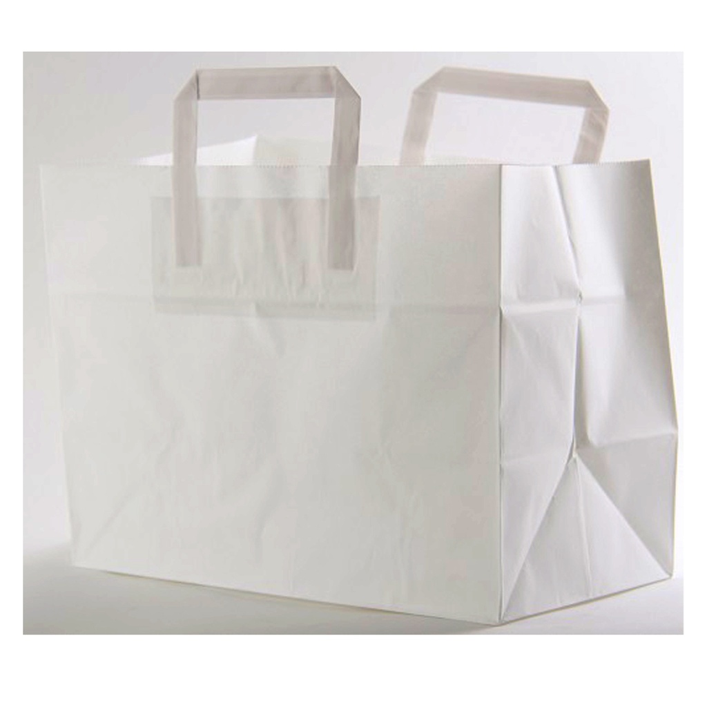Draagtas + Handvat wit 32 x 22 x 26 cm 250st