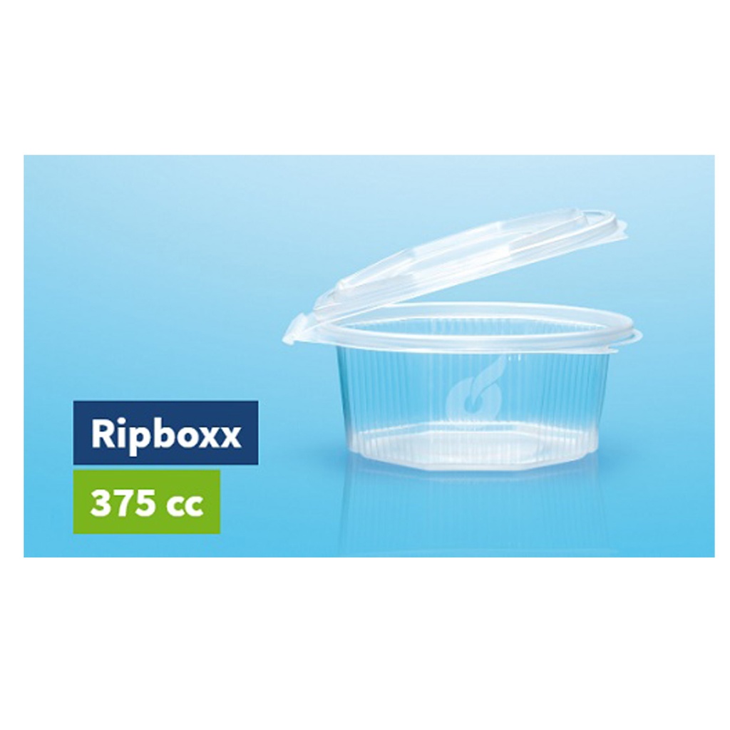 Plastiek Achth Saladebak Ripboxx 375 ml 50 st
