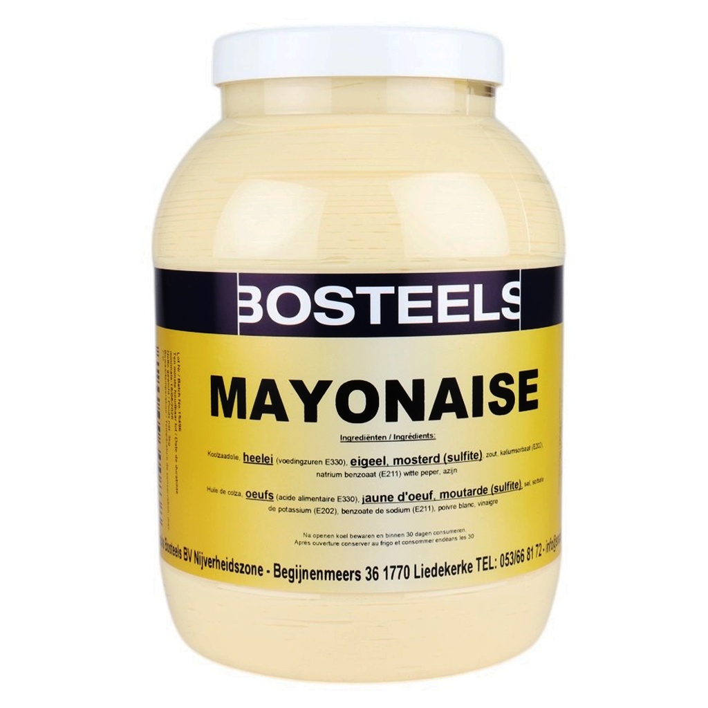 MAYONNAISE 80% PURE PET 3L BOSTEELS