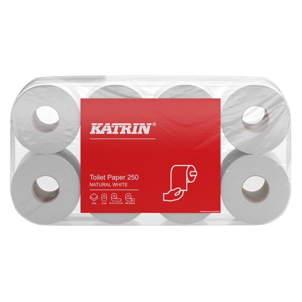 Toiletpapier Classic Katrin 2 lg 250 vel 8x8 st