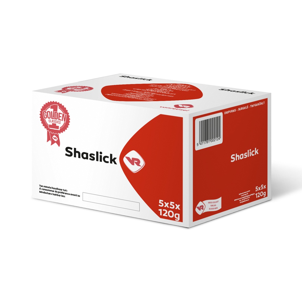 BROCHETTE SCHASLICK FLOW-PACK 5X5X120GR VANREUSEL
