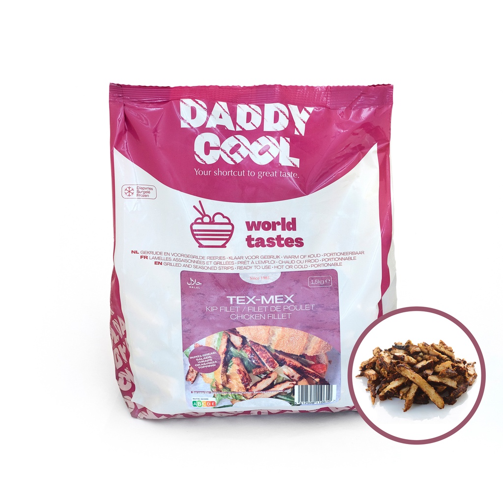 Tex-Mex Kip Filet Reepjes World Tastes - Daddy Cool - 1,5 kg