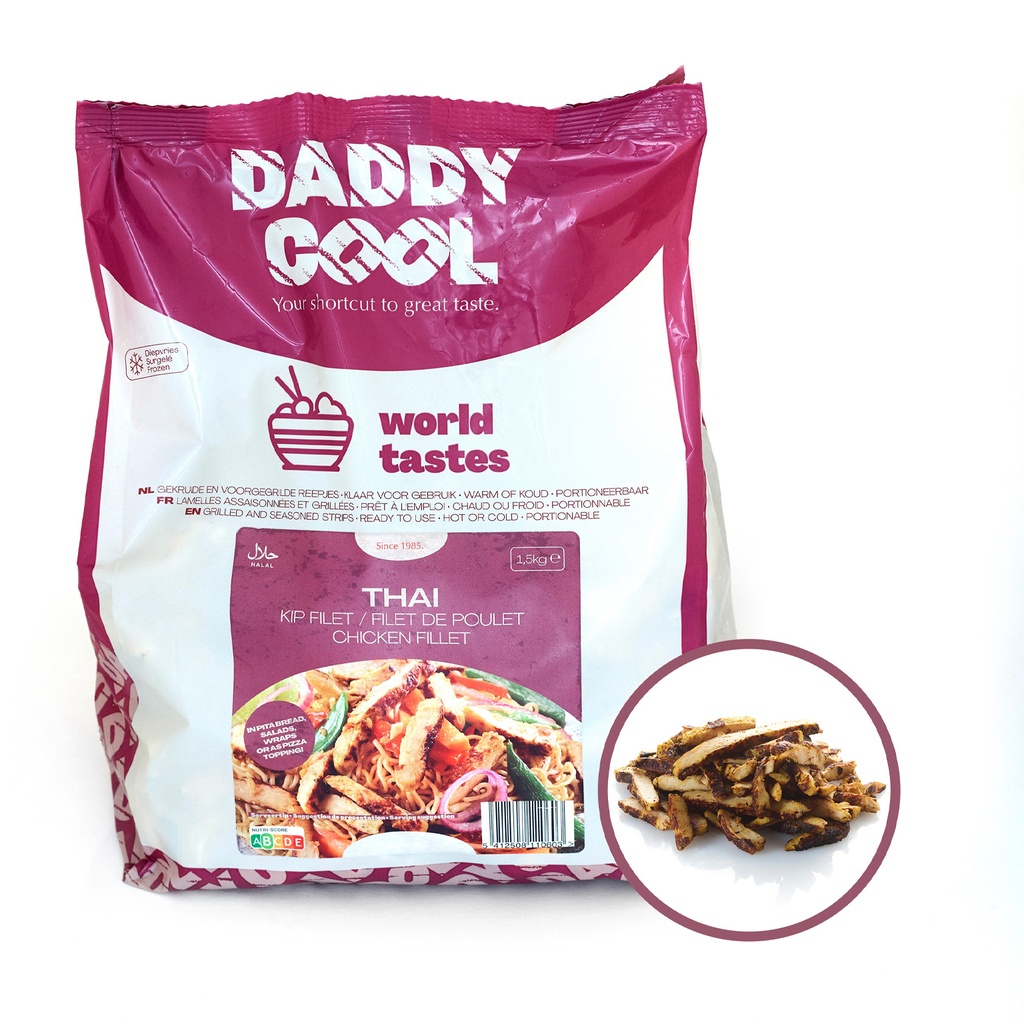 World Tastes Thai kip filet Reepjes - Daddy Cool -  1,5 kg