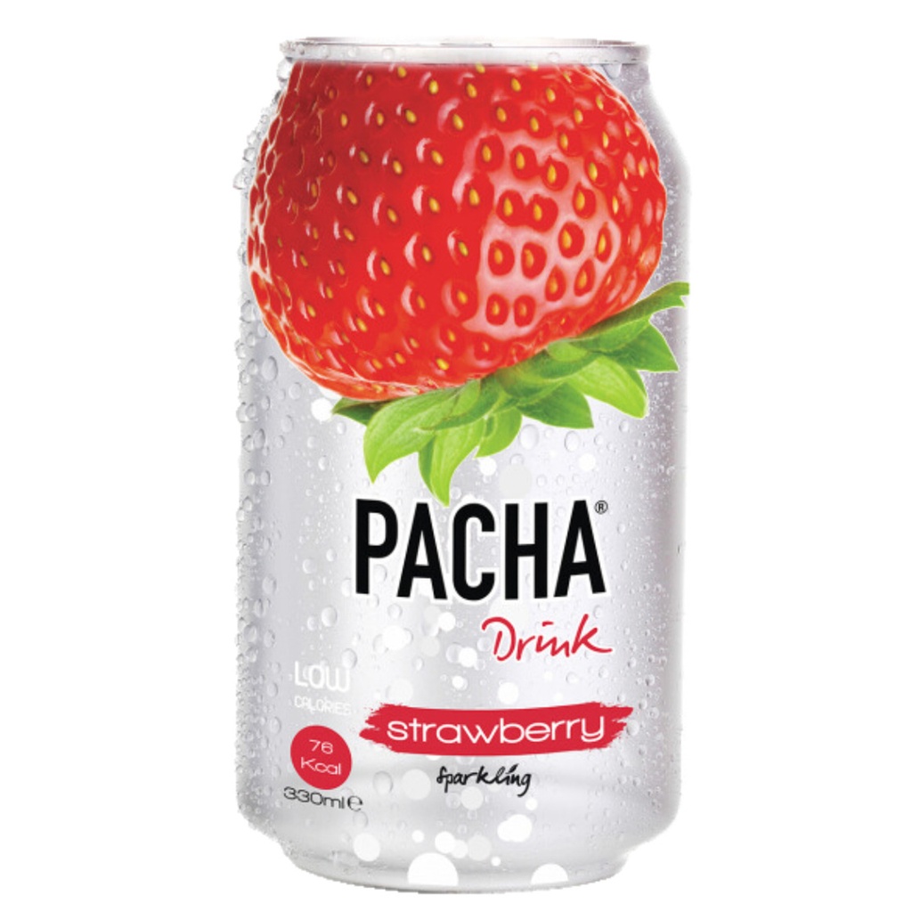 Pacha Drink Strawberry Sparkling Can 24x33cl
