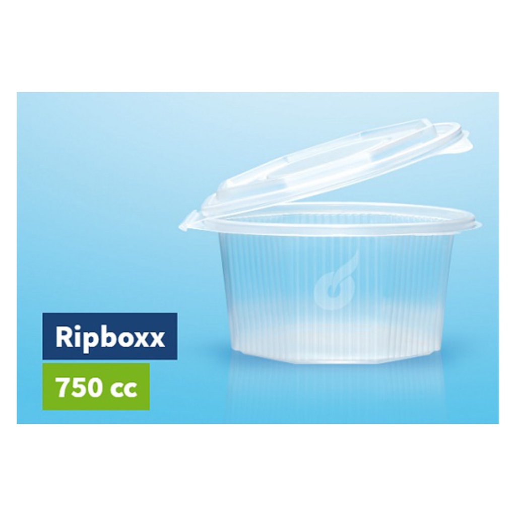 Plastiek box + scharnierdeksel 750 cc PP Ripboxx (807) 50 st 