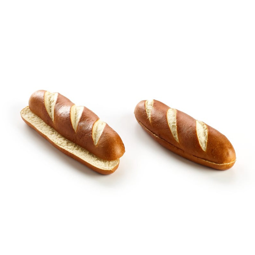 1725 Laugen Hot Dog Bun Precoupe La Lorraine 2 x 21 x 80 gr