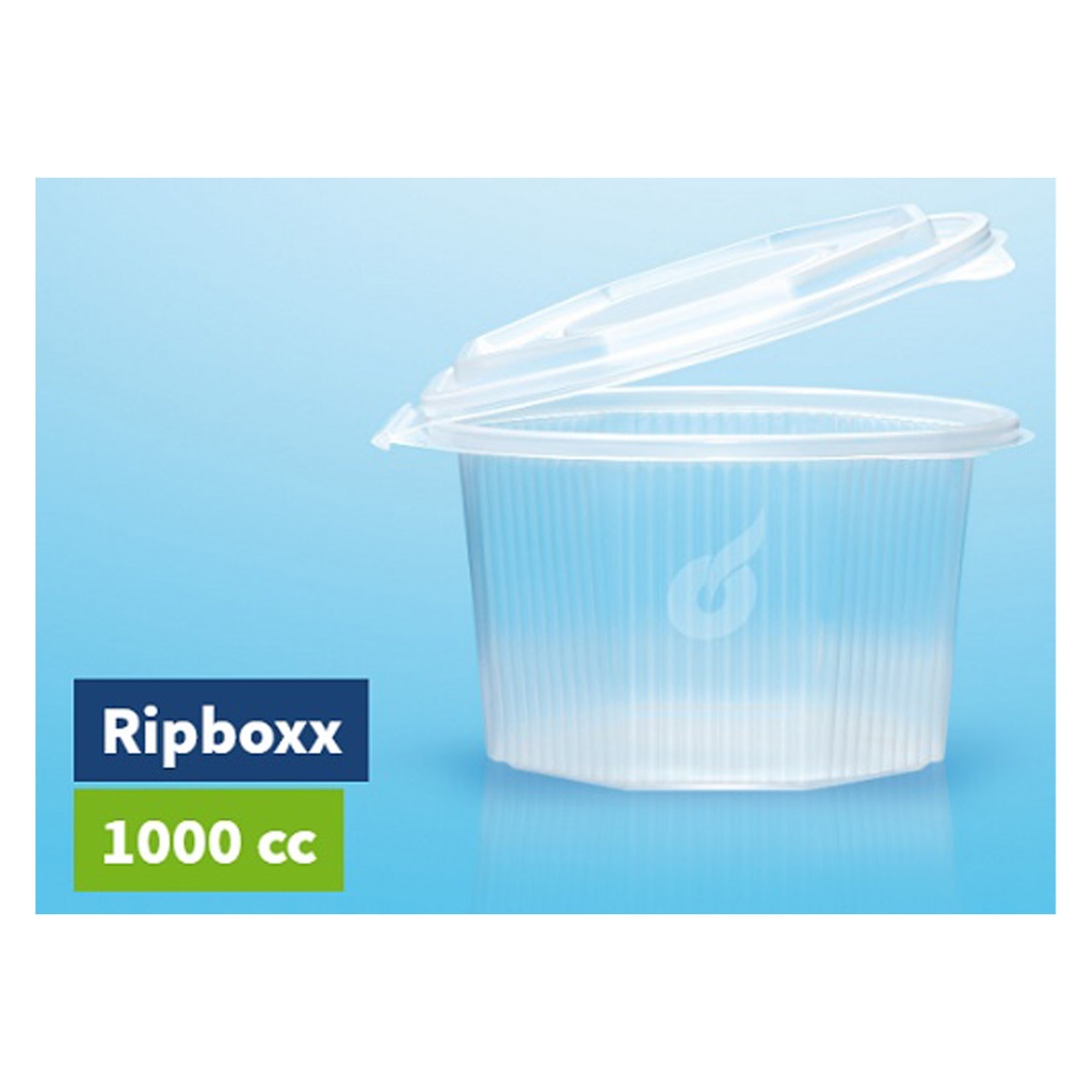 Plastiek box + scharnierdeksel 1000 cc PP Ripboxx (810) 50 st 