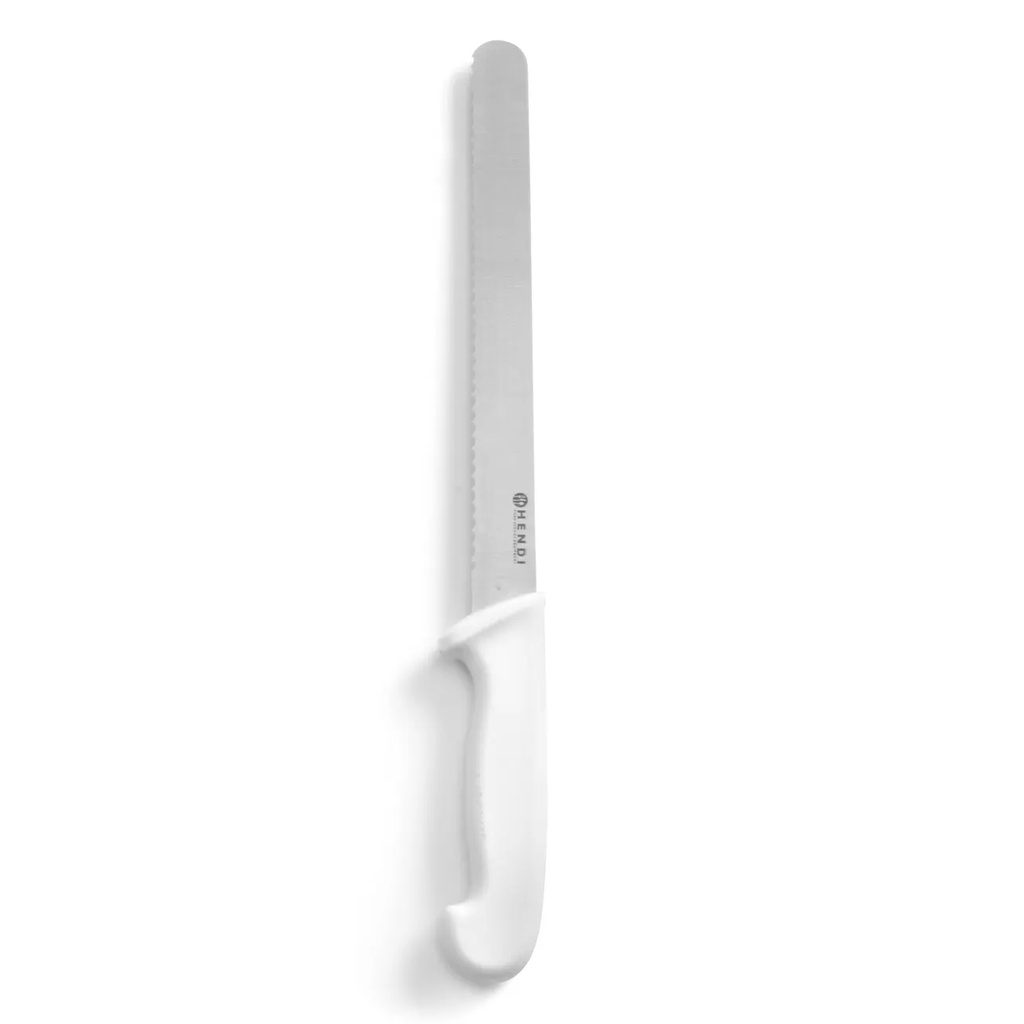 843055 - Couteau à Pain 250/380 mm Manche PP Blanc 1 pce Hendi
