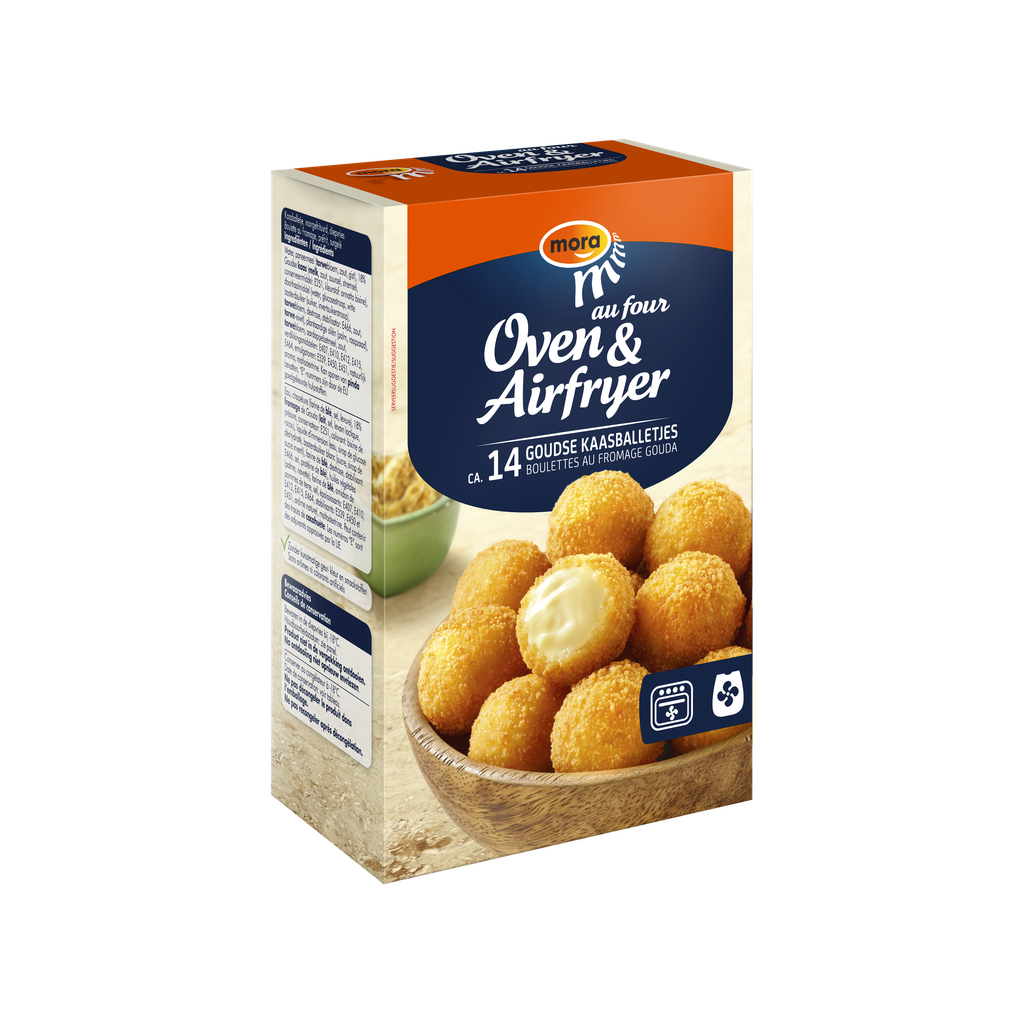 RTL Goudse kaasballetjes Airfryer/oven Mora 14 x 20gr