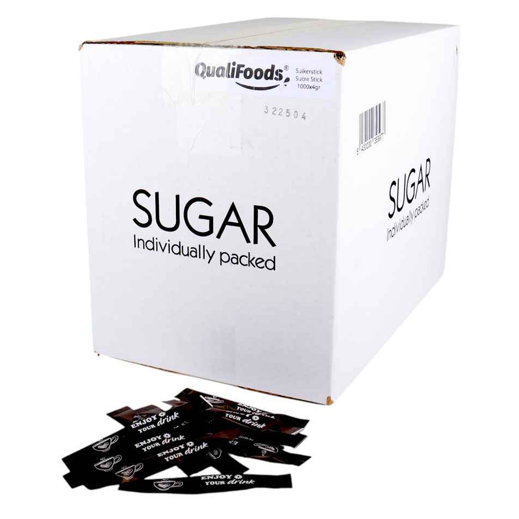 Sugar sticks Qualifoods 1000 x 4 gr