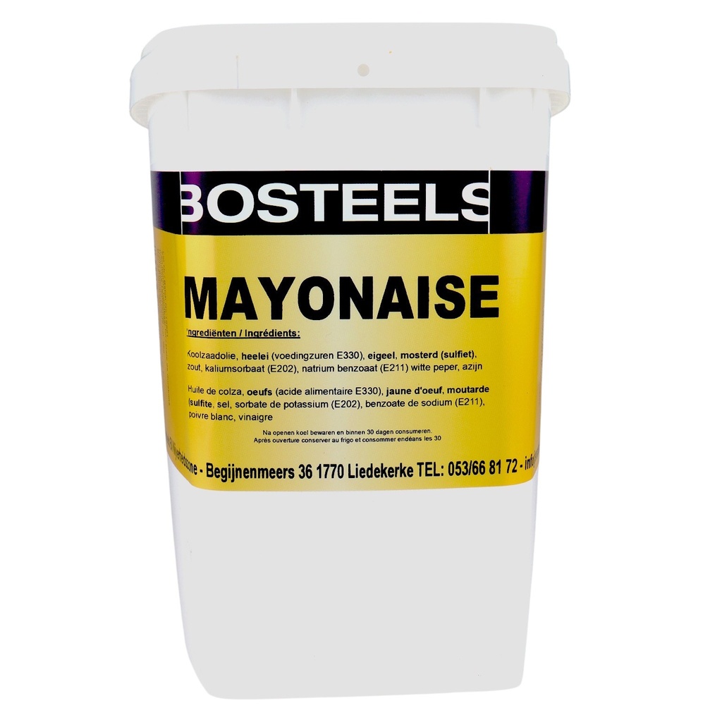 Mayonaise 80% Pure Bosteels Box 5 L