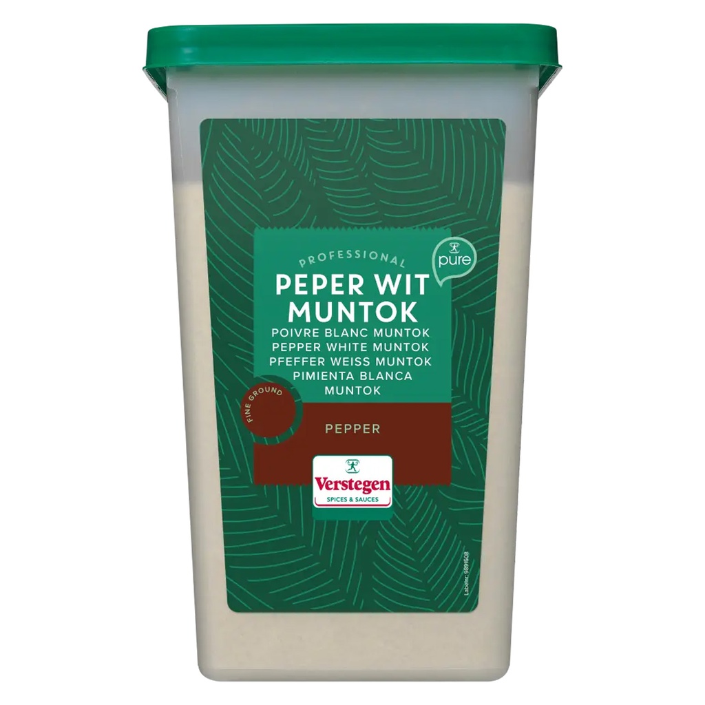 Peper Gemalen Wit Muntok Verstegen 1,5 kg