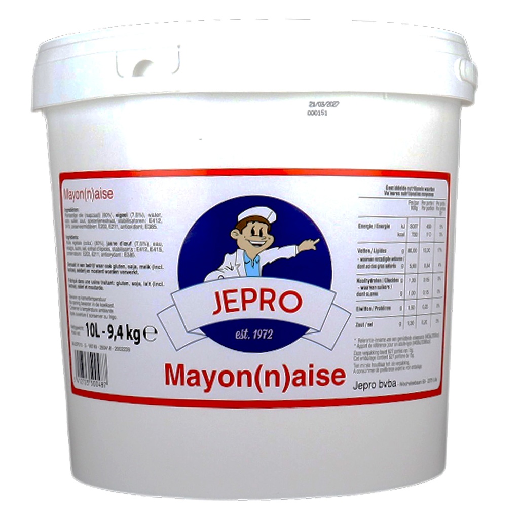 Mayonaise 80% Jepro Emmer 10 L