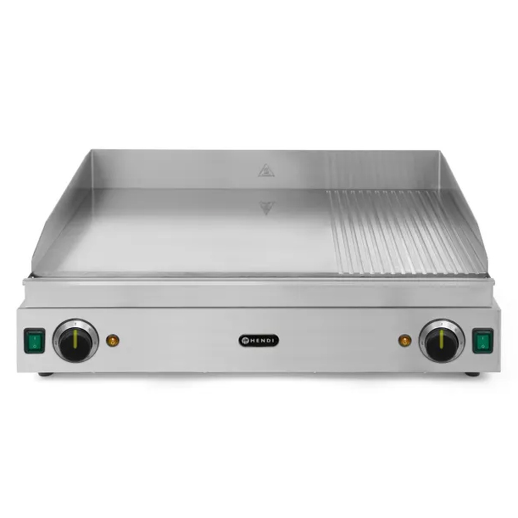 203163 Griddle Profi Line 2/3 Smooth 1/3 Ribbed Stainless Steel Hendi