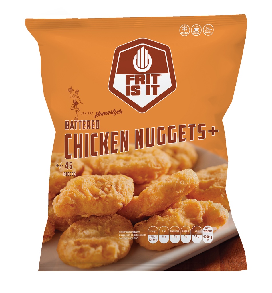 Kip Nuggets + Frit is it 1 kg