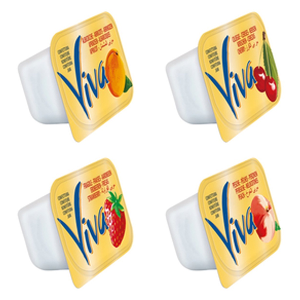Confituur Portie Assorti Viva 120 x25 gr