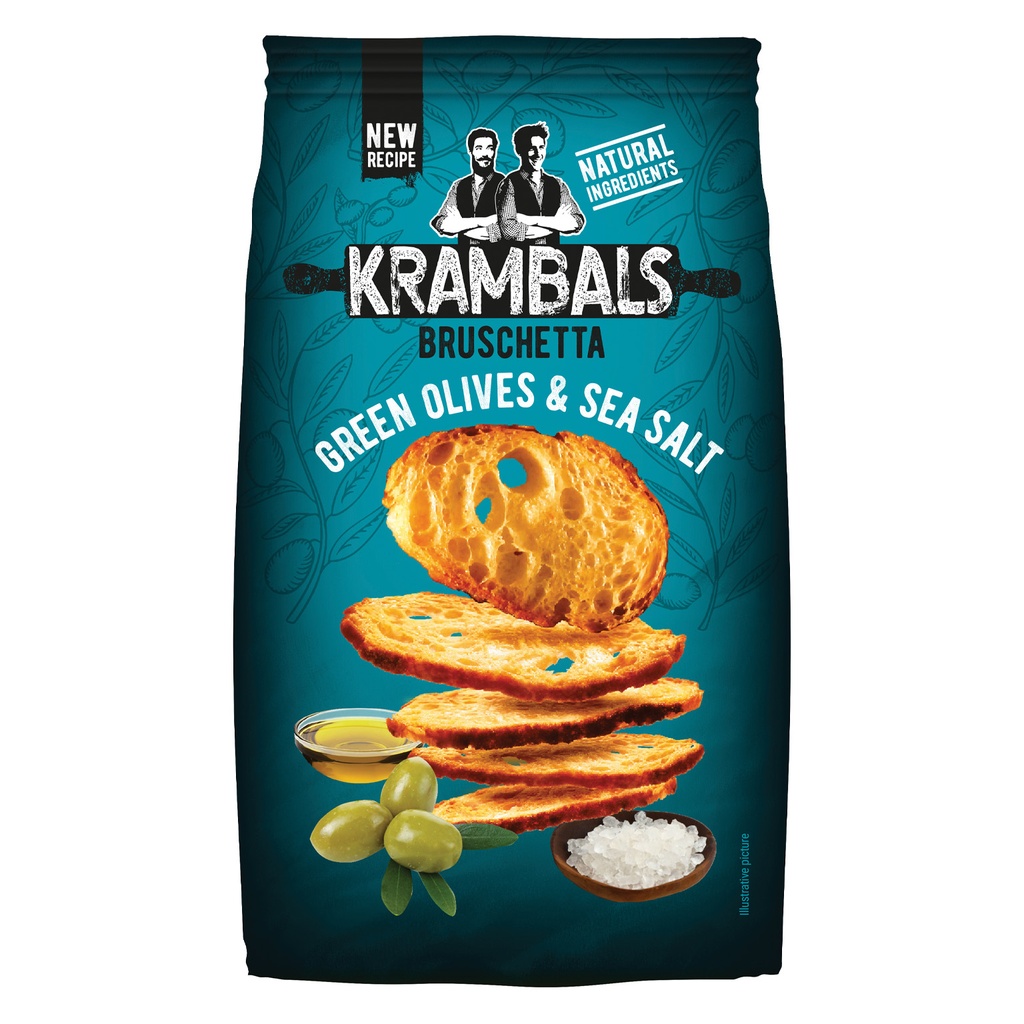 Bruschetta Green Olives & Sea Salt Krambals 70 gr