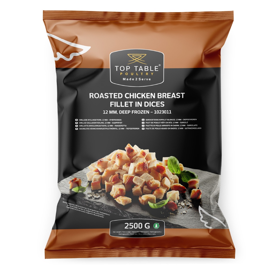 1023011 Kip Blokjes Geroosterd 12mm Top Table 2,5 kg