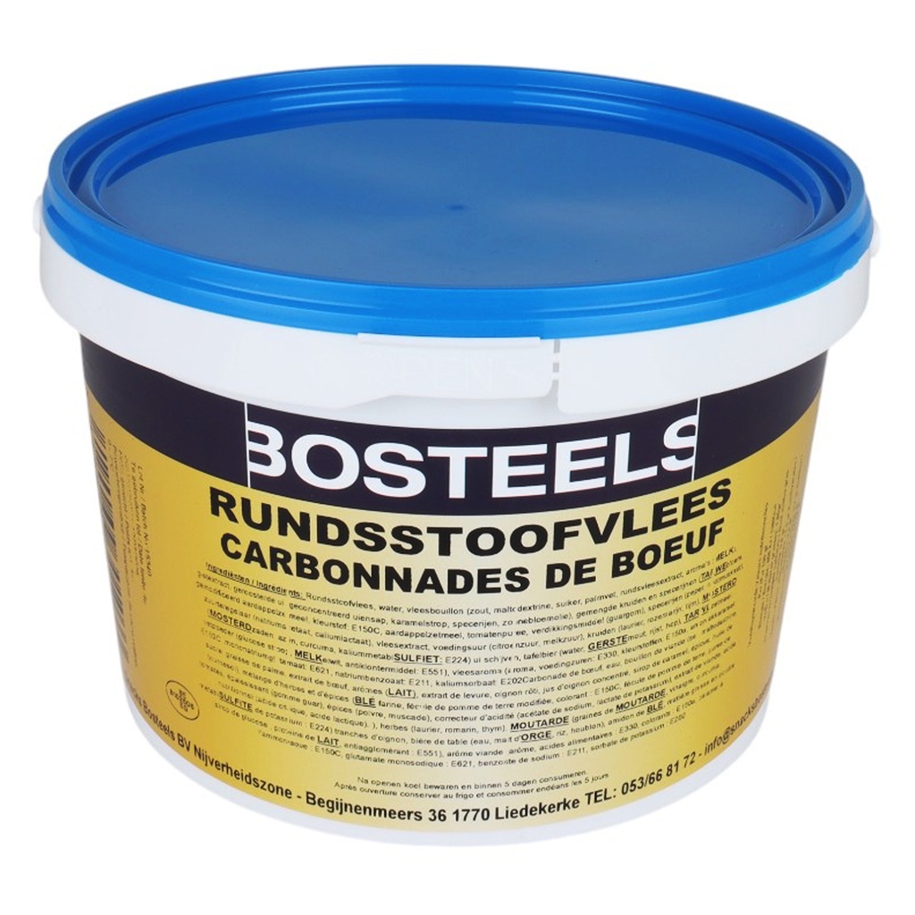 Beef Stew Bucket 3kg Bosteels Fresh