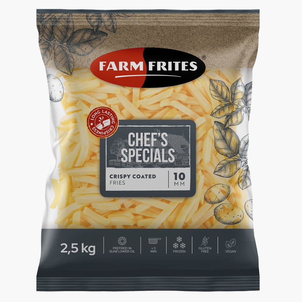 Frieten Crispy Coated 10 mm Farm Frites 2.5 kg