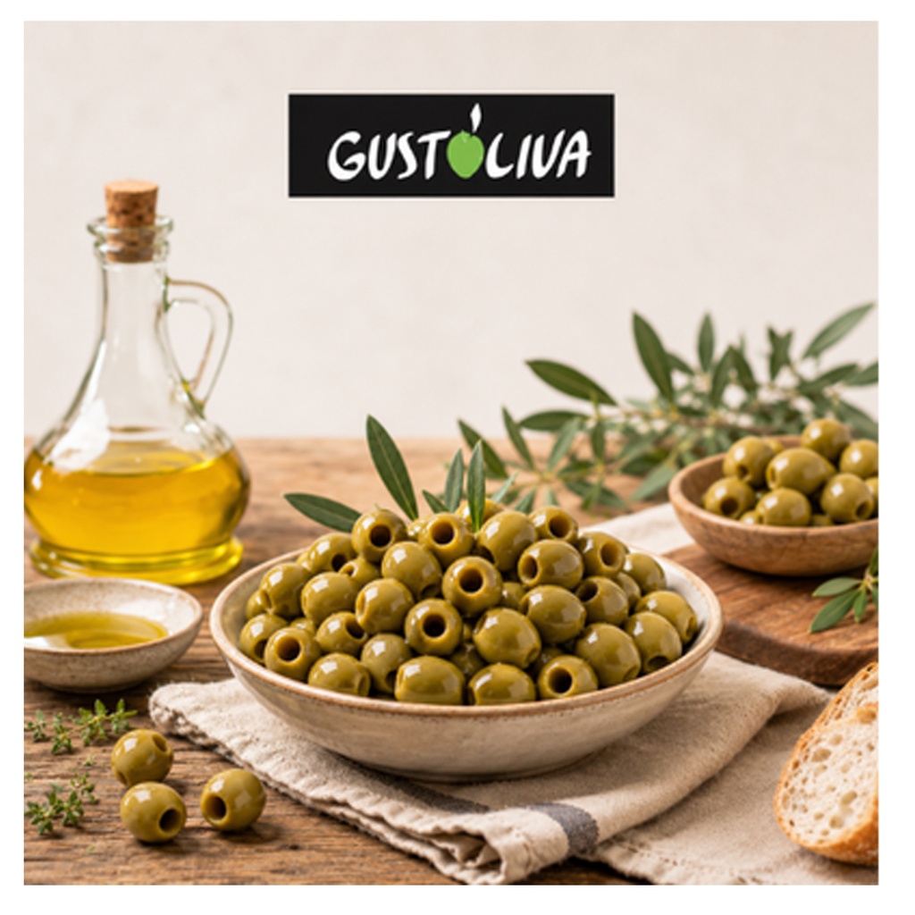 Groene Olijven Ontpit Gustoliva 850 gr