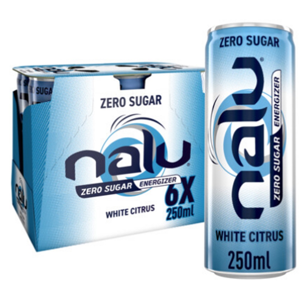 Nalu White Citrus Zero Sugar Can 24 x 25 cl