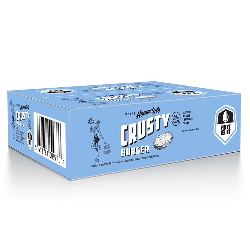 Crusty Burger + Frit is it 25 x 115 gr