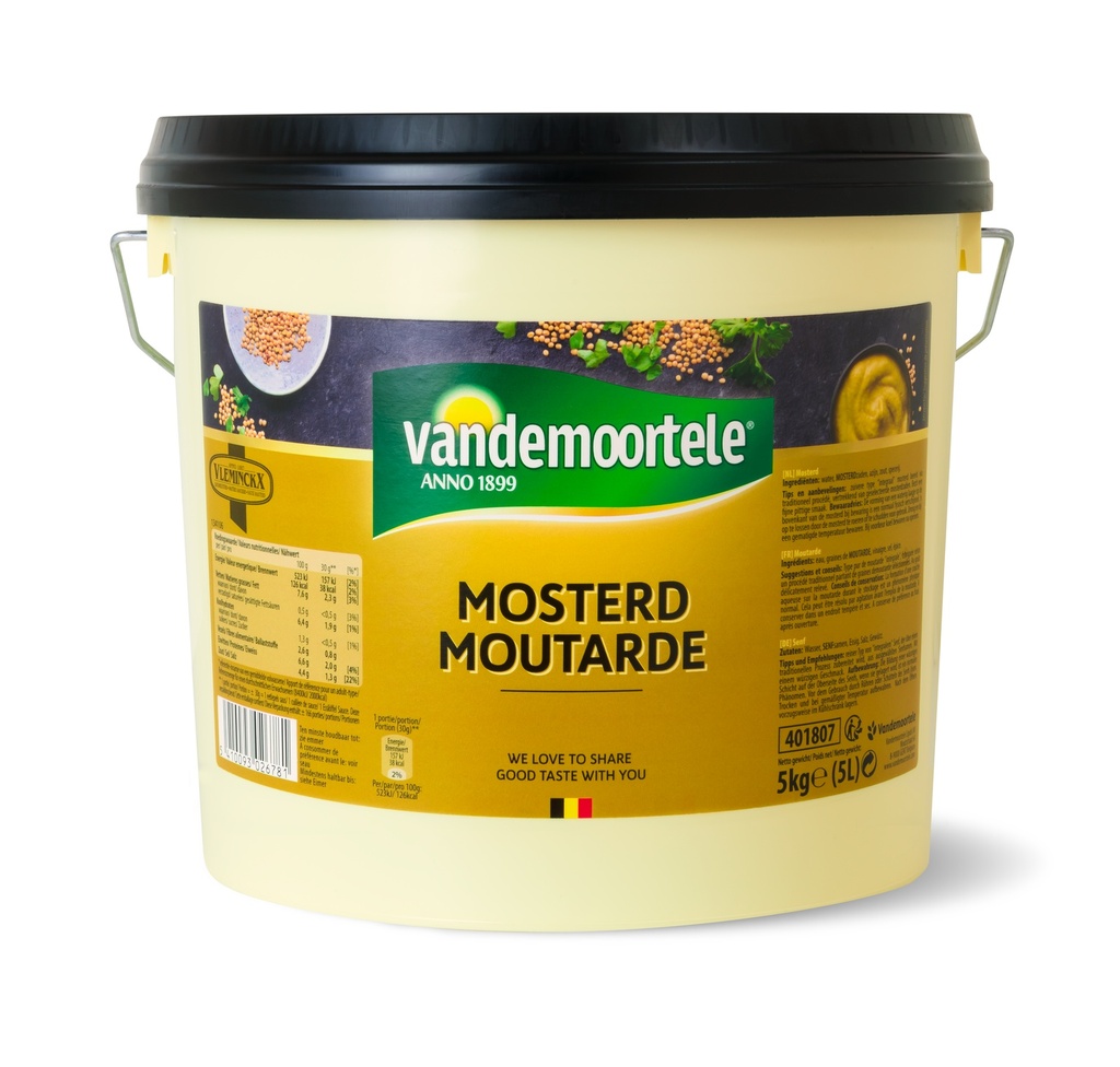Mosterd Vandemoortele Emmer 5 L