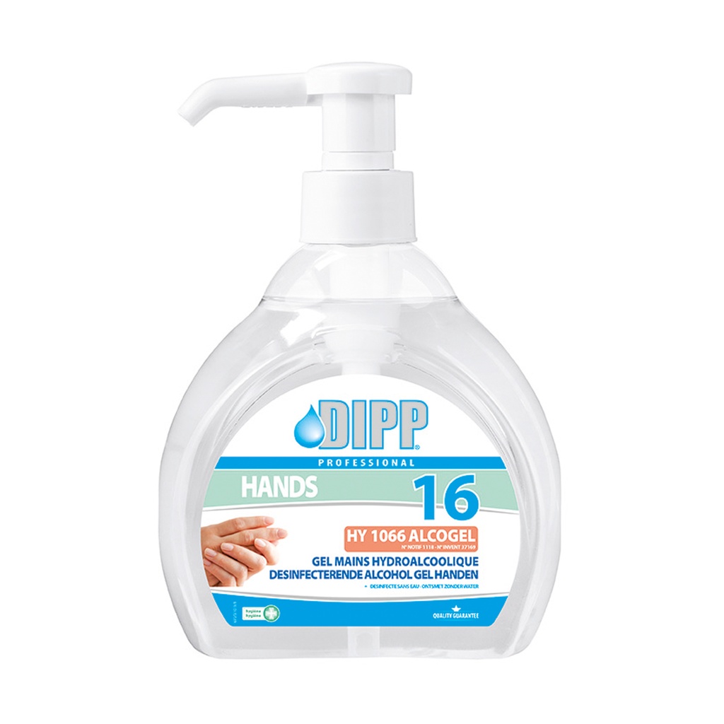 Desinfect. Alcohol Gel Handen (16) (pompje) Dipp 500ml