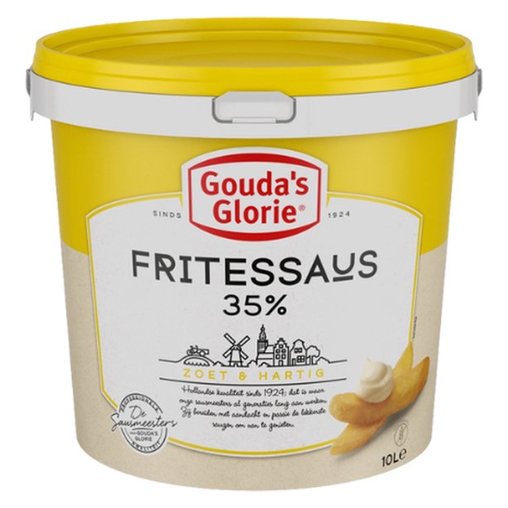 Frietsaus Zoet en Hartig 35% Geel Gouda's Glorie Emmer 10 L