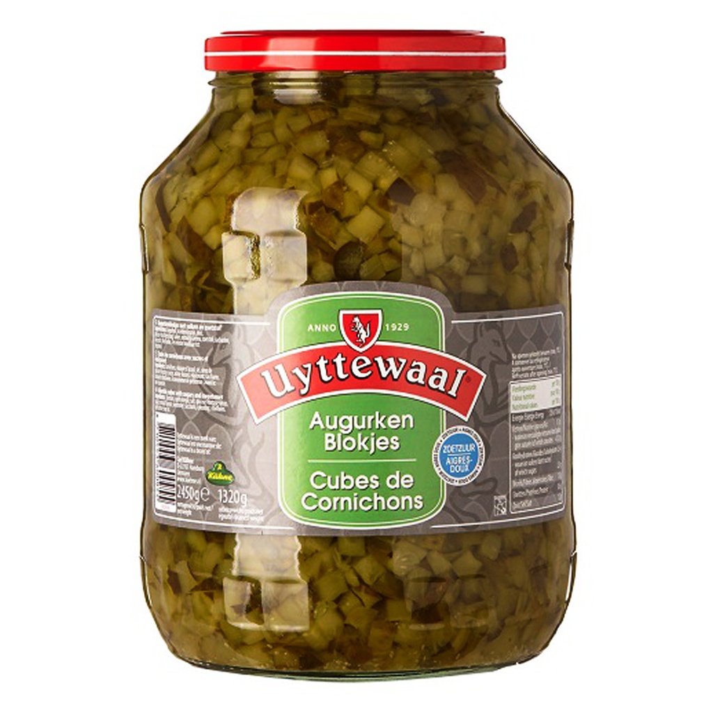 Diced Pickles Uyttewaal Glass 2,45 kg