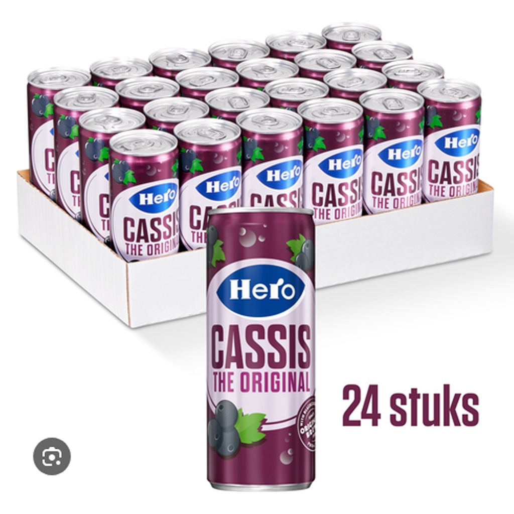 Cassis Hero Blik 24 x 33 cl