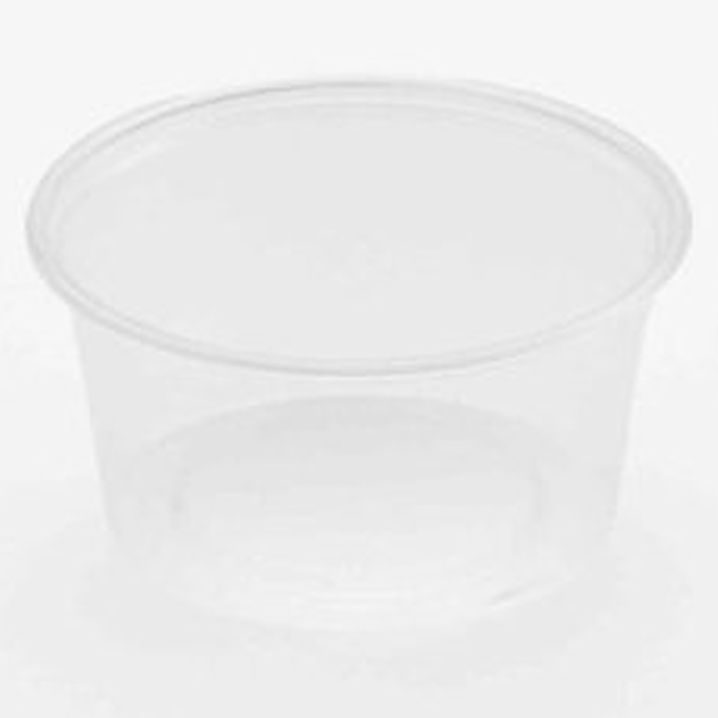 Plastiek Portiepotje Rond 80 cc (4PP80) (318)  50 st