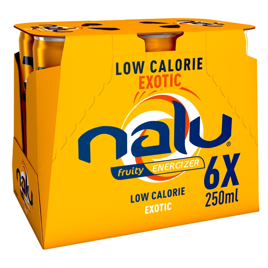 Nalu Exotic (Oranje: sinaas/appel/kiwi/mango) Blik 4 x 6 x 25 cl