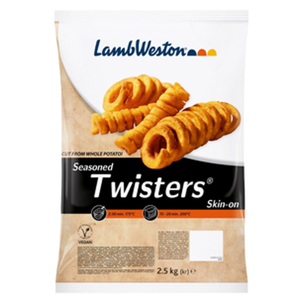Frieten Gekruid Twister Skin-on Lamb Weston 2,5 kg
