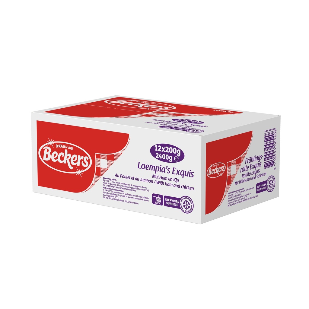 Loempia Exquis Kip - Ham  Beckers 12 x 200 gr